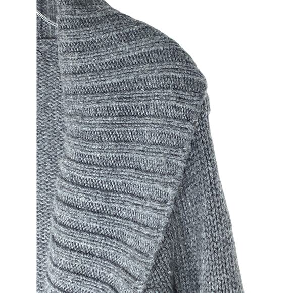 MODA International Gray Cardigan Sweater Shawl Collar Buckle Closure Womens S - Picture 4 of 5